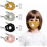 Los mejores  - ANEAR 4 protectores faciales reutilizables para niños con 8 filtros de carbón activo reemplazables